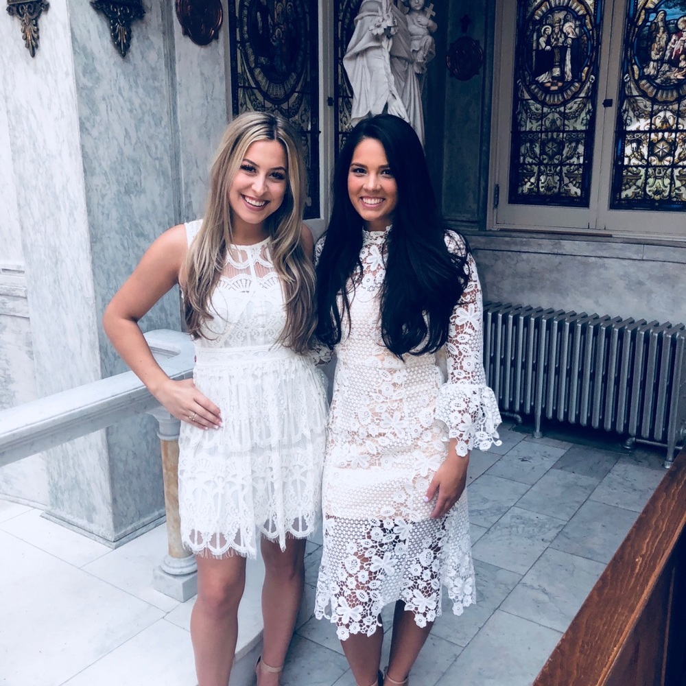 White lace free people dress worn once!